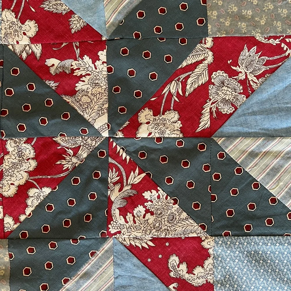 Vintage star quilt square cutter lot 3 22” square Americana vintage fabric corgi